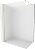 Mexen Kioto-X Duschwand Walk-in 140 x 200 cm, Frost 10 mm, Gold gebürstet - 800-140-101-55-30-X
