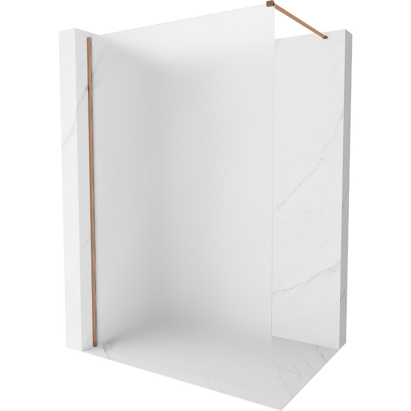 Mexen Kioto-X Duschwand Walk-in 60 x 200 cm, Raureif 10 mm, Roségold - 800-060-101-60-30-X