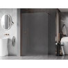 Mexen Kioto-X Duschwand Walk-in 90 x 200 cm, mattiert 10 mm, Roségold - 800-090-101-60-30-X