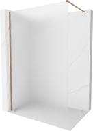 Mexen Kioto-X Duschwand Walk-in 110 x 200 cm, Milchglas 10 mm, Roségold - 800-110-101-60-30-X