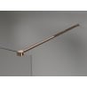 Mexen Kioto-X Duschwand Walk-in 140 x 200 cm, mattiert 10 mm, Roségold - 800-140-101-60-30-X