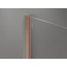 Mexen Kioto-X Duschwand Walk-in 100 x 200 cm, satiniert 10 mm, gebürstetes Kupfer - 800-100-101-65-30-X