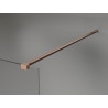 Mexen Kioto-X Duschwand Walk-in 110 x 200 cm, Frost 10 mm, gebürstetes Kupfer - 800-110-101-65-30-X