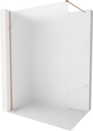 Mexen Kioto-X Duschwand Walk-in 120 x 200 cm, Frost 10 mm, gebürstetes Kupfer - 800-120-101-65-30-X