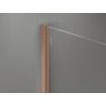 Mexen Kioto-X Duschwand Walk-in 120 x 200 cm, Frost 10 mm, gebürstetes Kupfer - 800-120-101-65-30-X
