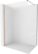 Mexen Kioto-X Duschwand Walk-in 140 x 200 cm, Frost 10 mm, gebürstetes Kupfer - 800-140-101-65-30-X