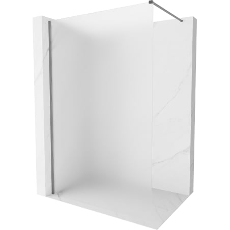 Mexen Kioto-X Duschwand Walk-in 100 x 200 cm, Mattglas 10 mm, Gun Metal - 800-100-101-95-30-X