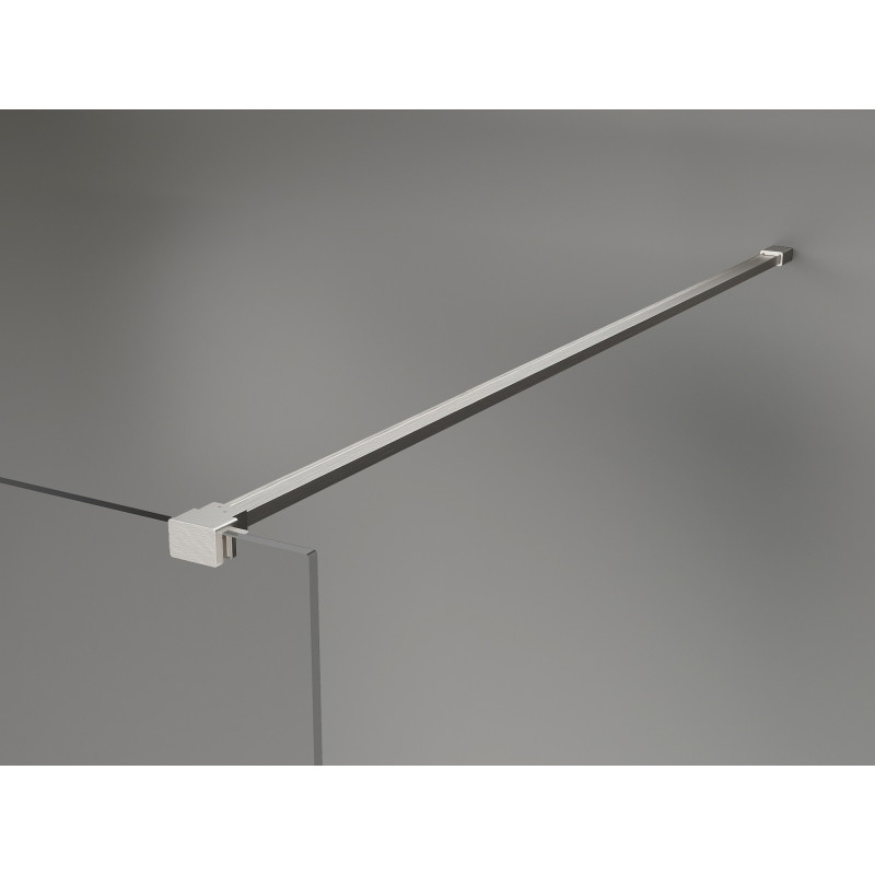 Mexen Kioto-X Duschwand Walk-in 80 x 200 cm, Frost 10 mm, gebürstetes Nickel - 800-080-101-97-30-X