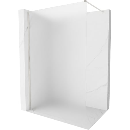 Mexen Kioto-X Duschwand Walk-in 110 x 200 cm, mattiert 10 mm, gebürsteter Nickel - 800-110-101-97-30-X