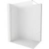 Mexen Kioto-X Duschwand Walk-in 130 x 200 cm, Mattglas 10 mm, gebürsteter Nickel - 800-130-101-97-30-X