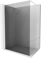 Mexen Kioto-X Duschwand Walk-in 100 x 200 cm, graphit 10 mm, weiß - 800-100-101-20-40-X