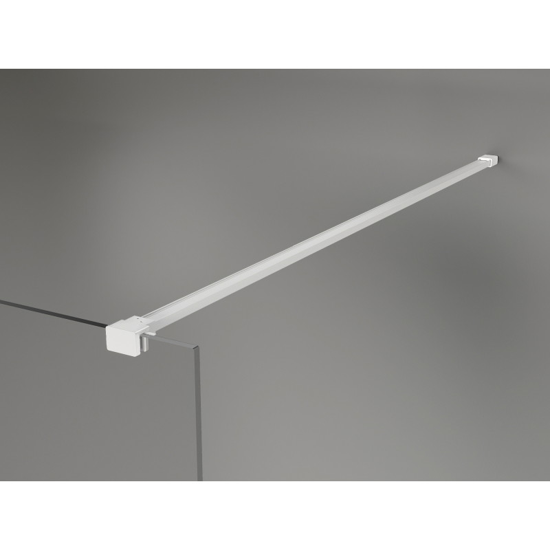 Mexen Kioto-X Duschwand Walk-in 100 x 200 cm, graphit 10 mm, weiß - 800-100-101-20-40-X