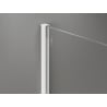 Mexen Kioto-X Duschwand Walk-in 130 x 200 cm, Grafit 10 mm, Weiß - 800-130-101-20-40-X