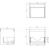 Mexen Box-A Unterschrank 50 cm, 1 Schublade, graumatt - 91AX0-0500-470-1-62