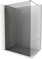 Mexen Kioto-X Walk-In Duschwand 70 x 200 cm, Graphit 10 mm, Gold - 800-070-101-50-40-X