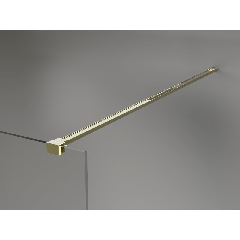 Mexen Kioto-X Walk-In Duschwand 80 x 200 cm, Graphit 10 mm, Gold - 800-080-101-50-40-X