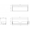 Mexen Box-A Korpus des Waschtischunterschranks 120 cm, 1 Schublade, graumatt - 91AX0-1200-470-1-62