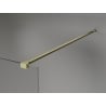 Mexen Kioto-X Duschwand Walk-in 50 x 200 cm, Graphit 10 mm, gebürstetes Gold - 800-050-101-55-40-X