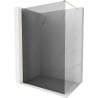 Mexen Kioto-X Duschwand Walk-in 80 x 200 cm, Graphit 10 mm, gebürstetes Gold - 800-080-101-55-40-X