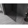 Mexen Kioto-X Duschwand Walk-in 90 x 200 cm, Graphit 10 mm, gebürstetes Gold - 800-090-101-55-40-X