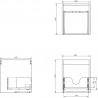 Mexen Box-A Unterschrank-Korpus 40 cm, 1 Schublade, mattem Graphit - 91AX0-0400-470-1-66