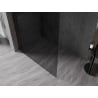 Mexen Kioto-X Duschwand Walk-in 60 x 200 cm, Graphit 10 mm, Roségold - 800-060-101-60-40-X