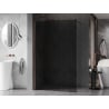 Mexen Kioto-X Duschwand Walk-in 160 x 200 cm, Graphit 10 mm, Roségold - 800-160-101-60-40-X