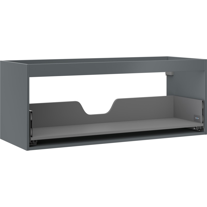 Mexen Box-A Korpus des Waschtischunterschranks 120 cm, 1 Schublade, Graphit matt - 91AX0-1200-470-1-66