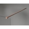 Mexen Kioto-X Duschwand Walk-in 70 x 200 cm, Graphit 10 mm, gebürstetes Kupfer - 800-070-101-65-40-X
