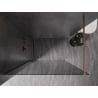 Mexen Kioto-X Duschwand Walk-in 90 x 200 cm, Graphit 10 mm, gebürstetes Kupfer - 800-090-101-65-40-X