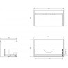 Mexen Box-A Unterschrank-Korpus 80 cm, 1 Schublade, Schwarz Hochglanz - 91AX0-0800-470-1-70