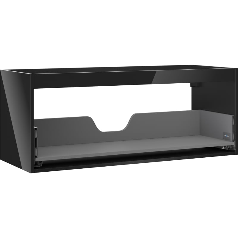 Mexen Box-A Waschtischunterschrank-Korpus 120 cm, 1 Schublade, Schwarz glänzend - 91AX0-1200-470-1-70
