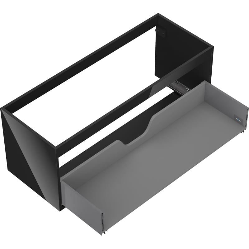 Mexen Box-A Waschtischunterschrank-Korpus 120 cm, 1 Schublade, Schwarz glänzend - 91AX0-1200-470-1-70