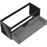 Mexen Box-A Waschtischunterschrank-Korpus 120 cm, 1 Schublade, Schwarz glänzend - 91AX0-1200-470-1-70