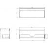 Mexen Box-A Waschtischunterschrank-Korpus 120 cm, 1 Schublade, Schwarz glänzend - 91AX0-1200-470-1-70