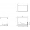 Mexen Box-A Korpus für Unterschrank 60 cm, 1 Schublade, Schwarz matt - 91AX0-0600-470-1-71