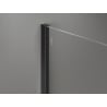 Mexen Kioto-X Duschwand Walk-in 80 x 200 cm, Graphit 10 mm, Schwarz - 800-080-101-70-40-X