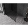 Mexen Kioto-X Duschwand Walk-in 130 x 200 cm, Graphit 10 mm, Schwarz - 800-130-101-70-40-X