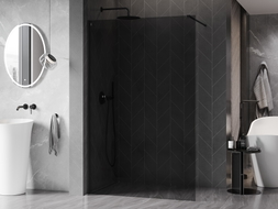Mexen Kioto-X Duschwand Walk-in 150 x 200 cm, grafit 10 mm, schwarz - 800-150-101-70-40-X