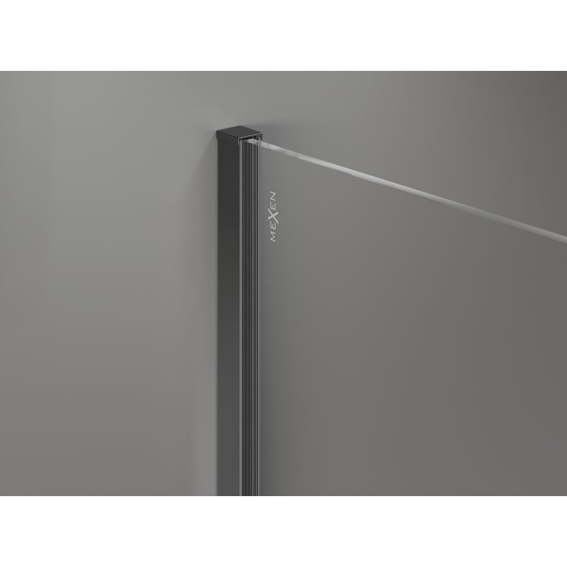 Mexen Kioto-X Duschwand Walk-in 80 x 200 cm, Graphit 10 mm, Gun Metal - 800-080-101-95-40-X