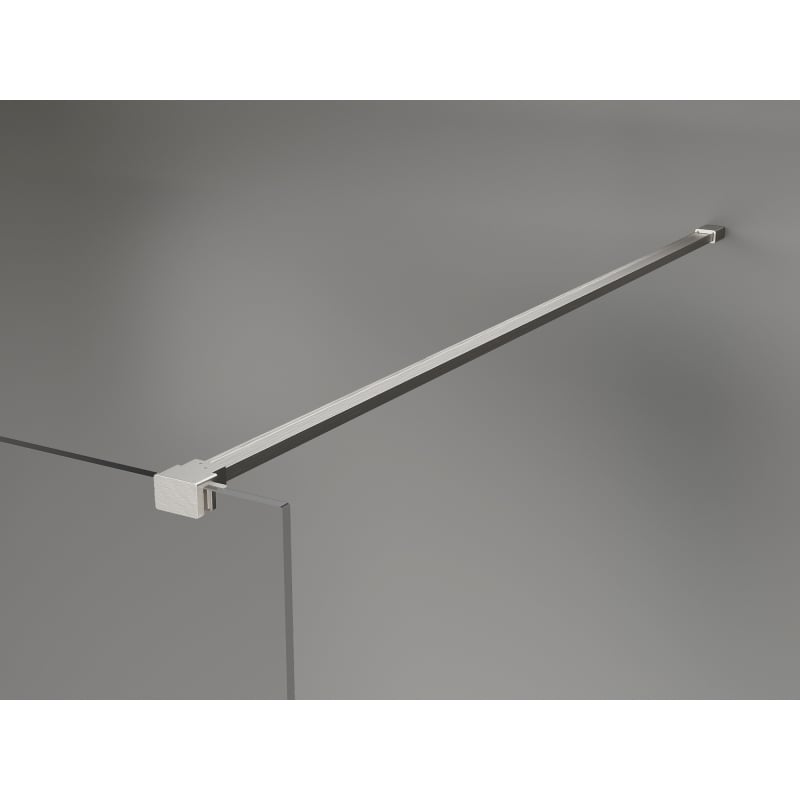 Mexen Kioto-X Duschwand Walk-in 80 x 200 cm, Graphit 10 mm, Gebürsteter Nickel - 800-080-101-97-40-X