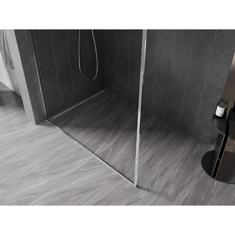 Mexen Kioto-XF Duschtrennwand Walk-in mit Rahmen 70 x 202 cm, transparent 10 mm, Chrom - 800-070-104-01-00-X