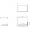 Mexen Box-A Unterschrankkorpus 60 cm, 1 Schublade, Nussbaum - 91AX0-0600-470-1-86