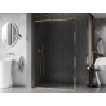 Mexen Kioto-XF Walk-In-Duschwand mit Rahmen 90 x 202 cm, transparent 10 mm, gold - 800-090-104-50-00-X