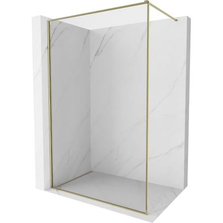 Mexen Kioto-XF Duschwand Walk-in mit Rahmen 110 x 202 cm, transparent 10 mm, gold - 800-110-104-50-00-X