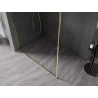 Mexen Kioto-XF Duschwand Walk-in mit Rahmen 160 x 202 cm, transparent 10 mm, gold - 800-160-104-50-00-X