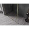 Mexen Kioto-XF Duschwand Walk-in mit Rahmen 70 x 202 cm, transparent 10 mm, gebürstetes Gold - 800-070-104-55-00-X