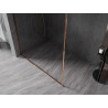 Mexen Kioto-XF Duschwand Walk-in mit Rahmen 50 x 202 cm, transparent 10 mm, Roségold - 800-050-104-60-00-X