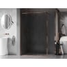 Mexen Kioto-XF Duschwand Walk-in mit Rahmen 50 x 202 cm, transparent 10 mm, Roségold - 800-050-104-60-00-X