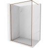 Mexen Kioto-XF Duschwand Walk-in mit Rahmen 70 x 202 cm, transparent 10 mm, Roségold - 800-070-104-60-00-X